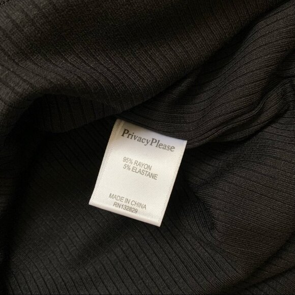 Privacy Please Revolve Terry Mini Dress Lace Up Bodycon ribbed Black Size XS - Picture 12 of 16